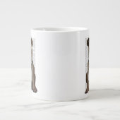 ブルドッグを抱く ジャンボコーヒーマグカップ (正面)