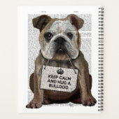 ブルドッグを抱く プランナー手帳 (裏面)