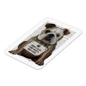 ブルドッグを抱く マグネット (左側)