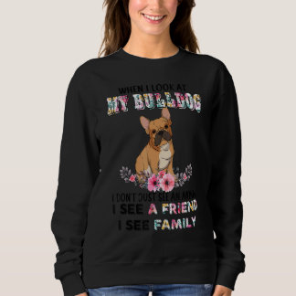 ブルドッグを見ると動物Apが見えない スウェットシャツ