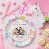 ブルドッグウォータカラー紙プレート ペーパープレート (パーティー)