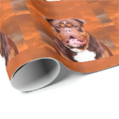 ブルドッグウォーターカラーアートポートレート ラッピングペーパー (ロールコーナー)