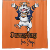 ブルドッグエネルギー | ミッドエアアートおもしろい シャワーカーテン (正面)