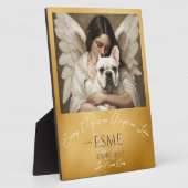 ブルドッグエンジェルフランスののトリビュートロスイラストレーション フォトプラーク (側面)