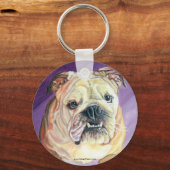 ブルドッグオイル塗装キーチェーン キーホルダー (正面)