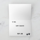 ブルドッグカッコいいフランスののクリスマス カード (内部)