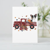 ブルドッグカボチャートラック感謝ハロウィンギフト 出欠カード (スタンド正面)