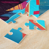 ブルドッグカラフルアフランスのート ジグソーパズル (側面)