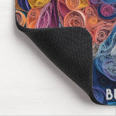 ブルドッグカラフル紙クリングポートレート マウスパッド (コーナー)