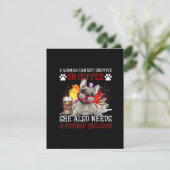 ブルドッグギフト |コーヒー彼女はまたブルドッグフランスのが必要 サンキューカード (スタンド正面)