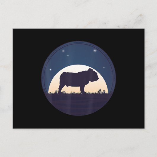 ブルドッグギフト |英国のブルドッグ好きの贈り物 シーズンポストカード (正面)