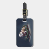 ブルドッグクリスマスの冬 ラゲッジタグ (正面縦)