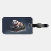 ブルドッグクリスマスの冬 ラゲッジタグ (裏面横)