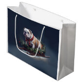 ブルドッグクリスマスの冬 ラージペーパーバッグ (正面アングル)