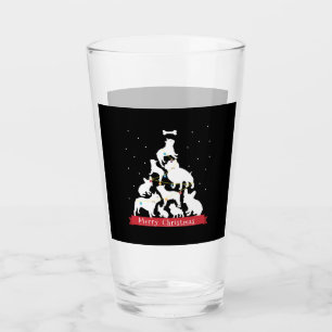ブルドッグクリスマスツリー タンブラーグラス
