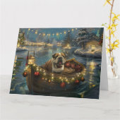 ブルドッグクリスマスフェスティバル航海 カード (黄色い花)