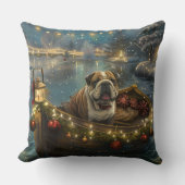 ブルドッグクリスマスフェスティバル航海 クッション (正面)