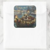 ブルドッグクリスマスフェスティバル航海 スクエアシール (バッグ)