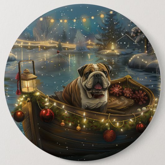 ブルドッグクリスマスフェスティバル航海 缶バッジ (正面)