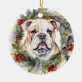 ブルドッグクリスマスリースフェスティバルカップ セラミックオーナメント (正面)