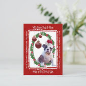 ブルドッグクリスマス·パッピー·ハグズはがき2 シーズンポストカード (スタンド正面)