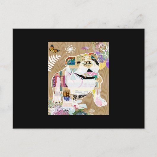 ブルドッグコラージュ ポストカード (正面)