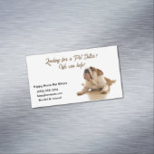 ブルドッグサドリーペットシッタードッグウォーカー マグネット名刺 (インサイチュ)