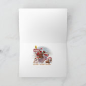 ブルドッグサンタと家族のクリスマスカード シーズンカード (内部)