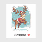 ブルドッグサンタクッキー シール (シート)