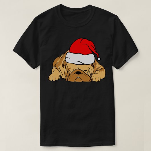 ブルドッグサンタ Tシャツ (デザイン正面)