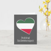 ブルドッグシュレット誕生日 カード (黄色い花)