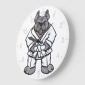 ブルドッグジウ実|背景色を選択 ラージ壁時計 (傾斜)