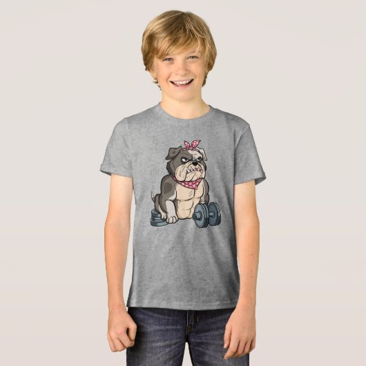ブルドッグジムパワー トライブレンドTシャツ (正面全面)