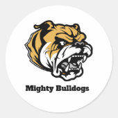 ブルドッグスカスタムステッカー ラウンドシール (正面)