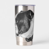ブルドッグスカーレットタングチャーム 保温保冷タンブラー (左面)