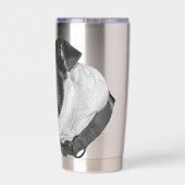 ブルドッグスカーレットタングチャーム 保温保冷タンブラー (背面)