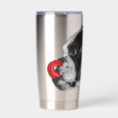 ブルドッグスカーレットタングチャーム 保温保冷タンブラー (正面)