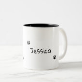 ブルドッグスタイリッシュミニマル主義者 ツートーンマグカップ (正面右)