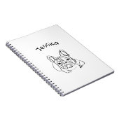 ブルドッグスタイリッシュミニマル主義者 ノートブック (右側)