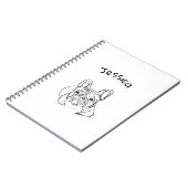 ブルドッグスタイリッシュミニマル主義者 ノートブック (左側)