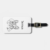 ブルドッグスタイリッシュミニマル主義者 ラゲッジタグ (正面横)