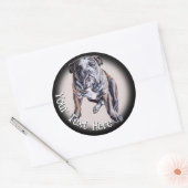 ブルドッグステッカーカスタムイングリッシュブルドッグステッカー ラウンドシール (封筒)