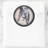 ブルドッグステッカーカスタムイングリッシュブルドッグステッカー ラウンドシール (バッグ)