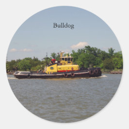 ブルドッグステッカー ラウンドシール