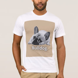 ブルドッグストロングフェイスデザイン Tシャツ