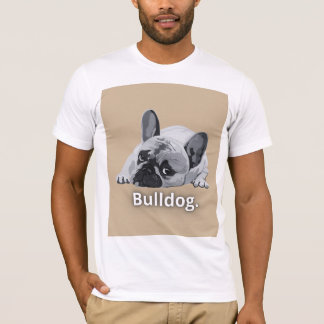 ブルドッグストロングフェイスデザイン Tシャツ