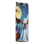 ブルドッグスパンプキンハロウィンおもしろい タンブラー (回転右)