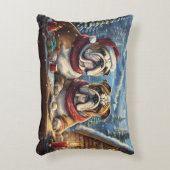 ブルドッグスホリデイデザインバイリッチアメンギル アクセントクッション (正面(垂直))