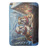 ブルドッグスホリデイデザインバイリッチアメンギル バスマット (正面縦)