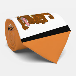 ブルドッグズスポーツブルーオレンジホワイトネクタイ ネクタイ